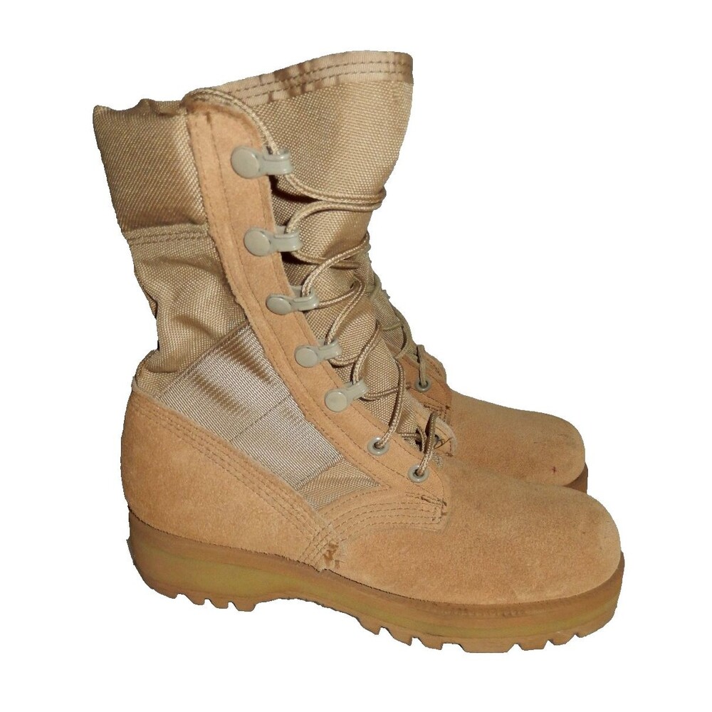 Wellco Military Tactical Combat Boots Vibram Hot Weather 3 R Women's 5.5 Tan